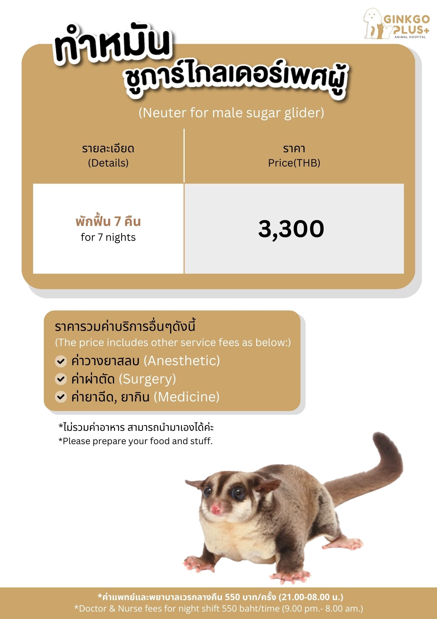 ทำหมันชูการ์ไกลเดอร์